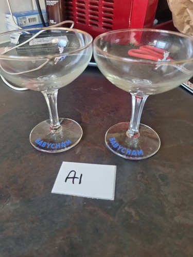 Vintage babycham glasses - babycham,