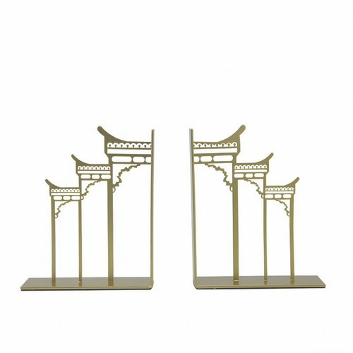 Metal bookends geometric book - metal,