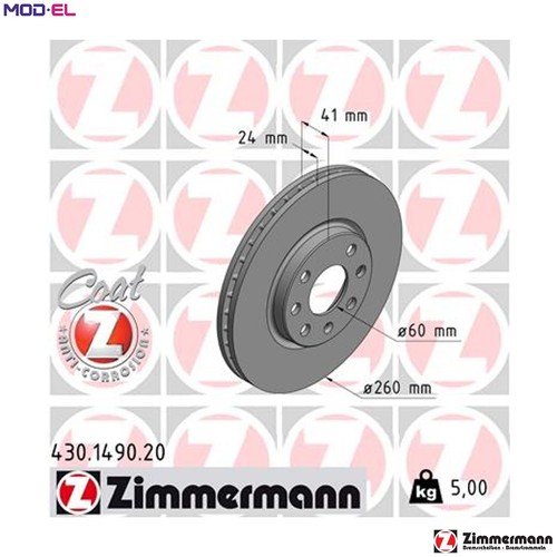 Brake disc 430 1490 for - disc, 430.1490.20