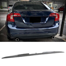 For Volvo S60 S90 Carbon Fiber Rear Boot Roof Trunk Spoiler Tail Wing Ducktail
