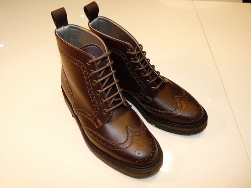 Ladies unisex brogue boots - brogue,
