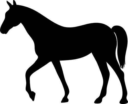Horse silhouette vinyl decal - silhouette,