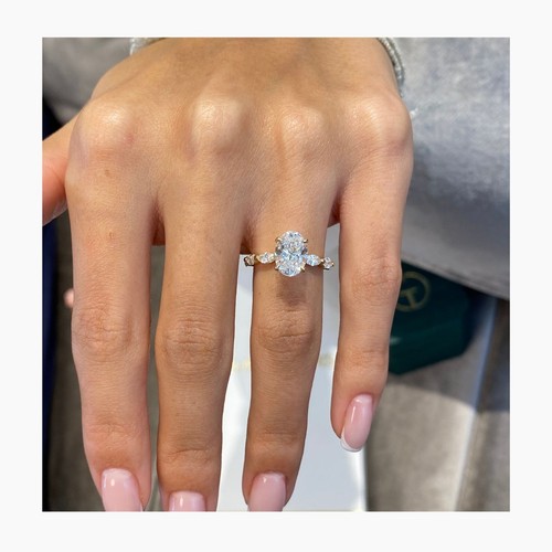 Oval diamond ring 14k yellow - 14k,