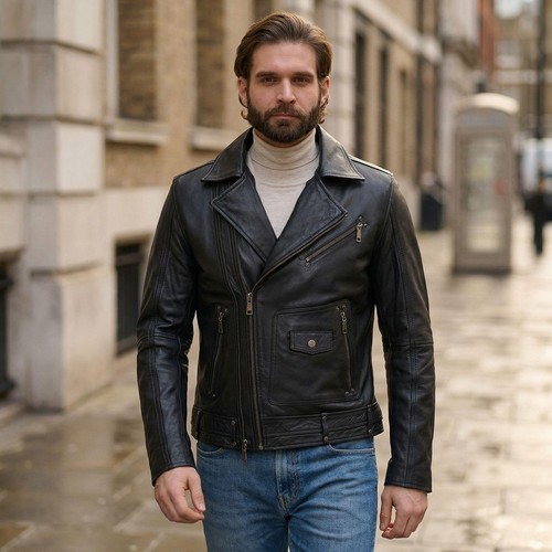 Men classic motorcycle black - classic,