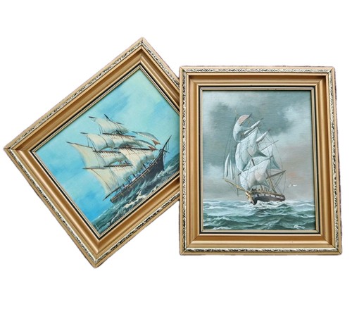 Oil board paintings signed - oil, on