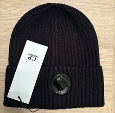 CP Company Black Beanie Hat