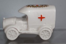 WWI S. HANCOCK CORONA CRESTED CHINA  RED CROSS AMBULANCE CITY OF LONDON CREST