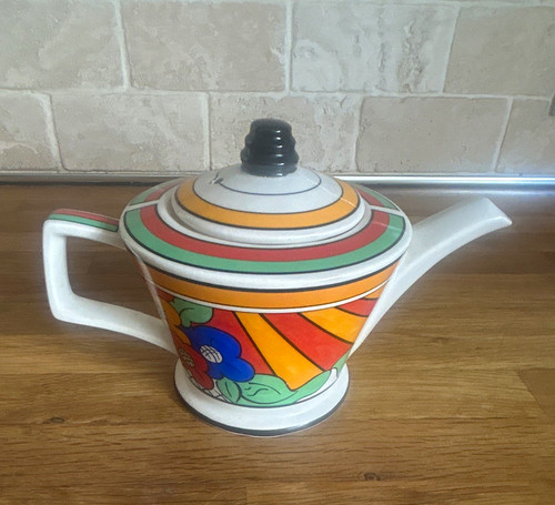 Art deco ceramic teapot - deco,