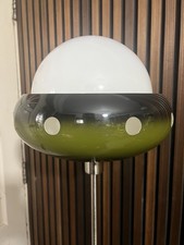 Vintage UFO Olive Green Space Age floor lamp By Space Italy mid century Habitat