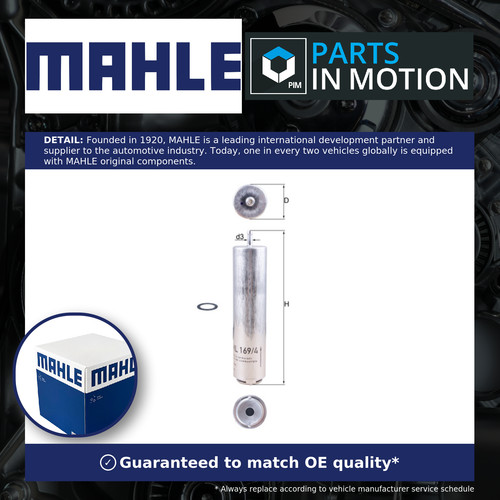 Fuel filter kl169 - filter, mahle