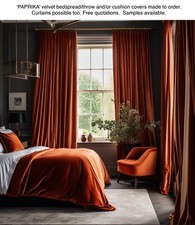 VELVET BEDSPREAD - SAMPLE. MADE TO ORDER.  RUNNER, THROW, CUSHION COVER, PILLOW.