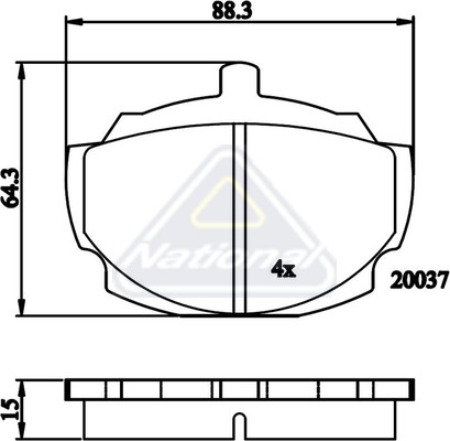 Brake pads set aim fits - brake,