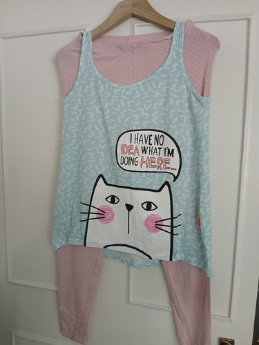 Ladies pyjama 8 10 - f&f,