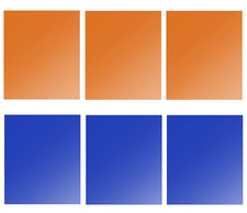 Coloured Lighting Gel x6 CTO CTB Sheets Blue Orange 50x40cm Plastic Filter Stage