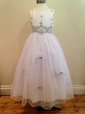 New White+Silver Flowergirl