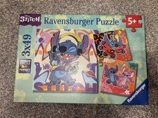 NEW Disney Stitch 3 X 49 Piece Jigsaw Puzzles