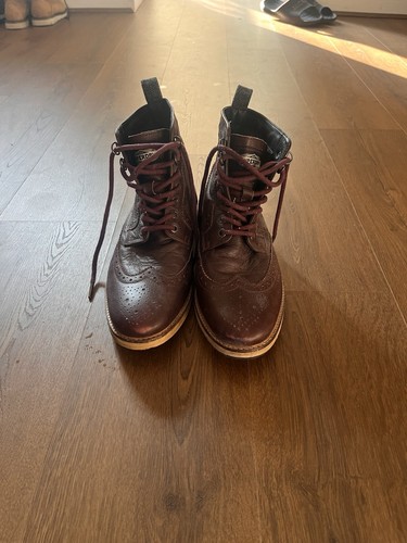 Superdry leather brogue boots - brogue,