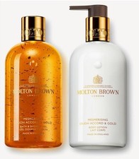 Molton Brown Mesmerising Oudh Accord & Gold Shower Gel & Lotion Gift Set 300ml