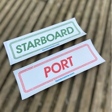 Port and Starboard Decal Pair - Weatherproof Stickers for Dinghy Boats