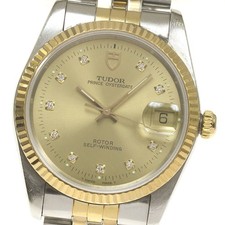 TUDOR Prince Oyster Date 74033 10P diamond cal.2624-2 Automatic Men's _826145