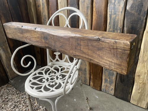 Reclaimed solid wood fireplace - wood,