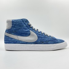 Nike Blazer Mid Men's Blue Canvas Trainers UK Size 8.5