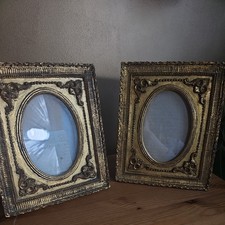 Antique Stunning Very Ornate fleur de lys Design Gold Gilt Photo Picture Frames