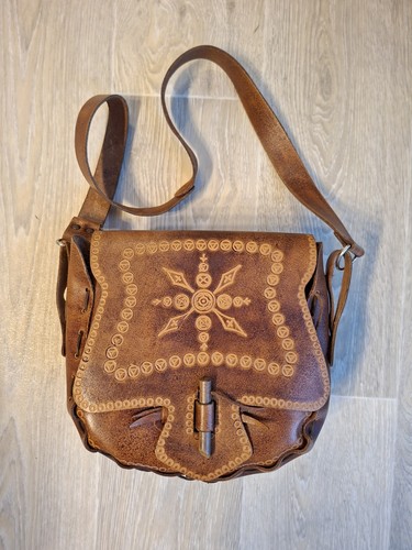 Vintage handcrafted tooled - handcrafted,