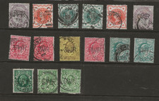 15 Stamps with Great Western Railway Perfins - different issues and dies.