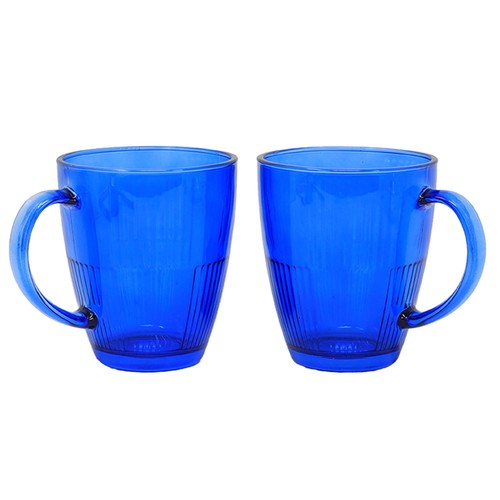 2pcs blue cups clear - cups,