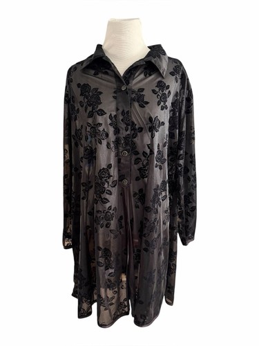 Vtg 90s sheer burnout velvet - vtg,
