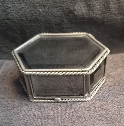 Glass mirror beveled hexagon - mirror,