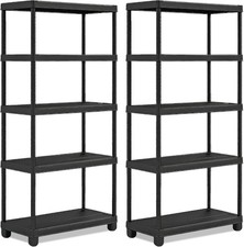 X2 5 Tier Plastic Shelving