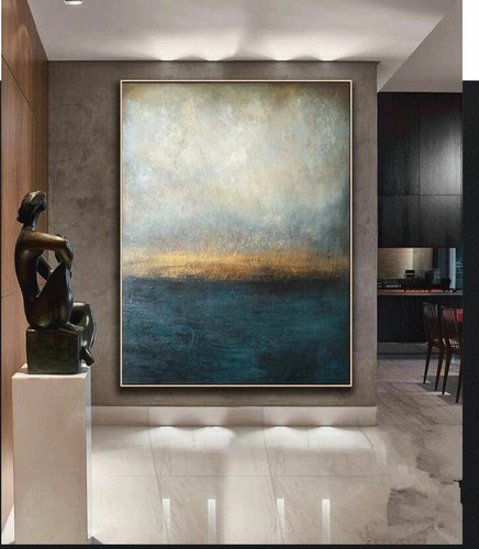 Large hand painted abstract - large, hand-painted