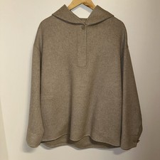 New.Cos beige doubled faced wool hoodie style coat jacket.sz S(fits M).RRP £160