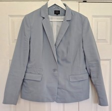 Marks and Spencer pale blue lined blazer suit jacket size 16