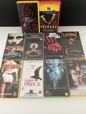 Horror VHS Bundle Thriller Tremors Candyman 2 Spot On Grave Omen Hitcher