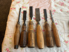 6 vintage wood chisels,sorby