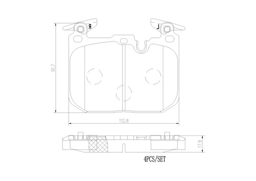 Front brake pad set - pad,