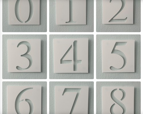 Number stencil reusable - 0, 9