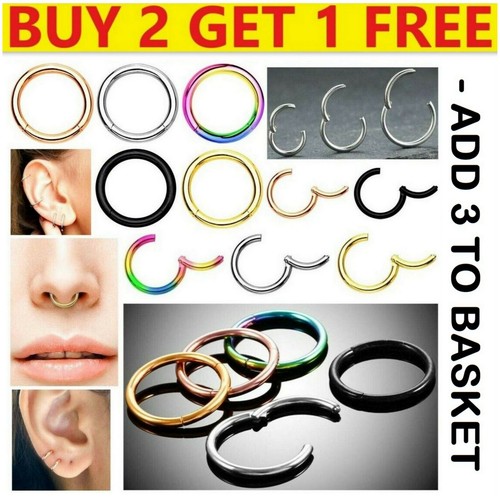 Surgical steel nose ring - ring, hoop