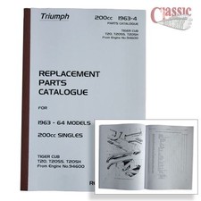 Triumph 1963/64 Tiger Cub T20, T20SS, T20SH 200cc OHV Parts Book