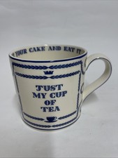 Wedgwood 250th Commemorative Oversized Mug English Sayings  ‘Just My Cup Of Tea”