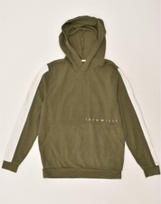 JACK WILLS Mens Hoodie Jumper Medium Khaki Cotton AI32