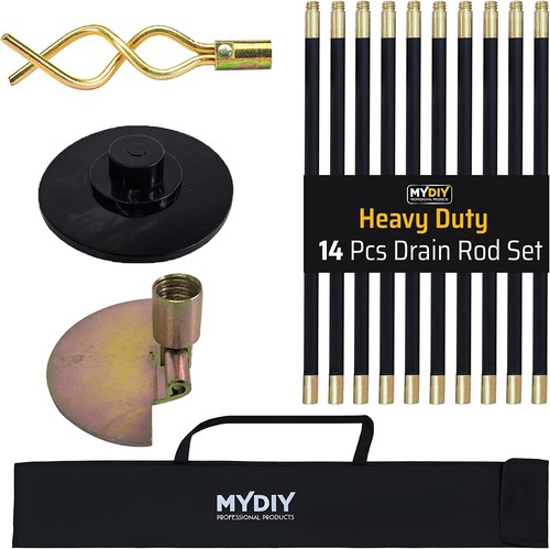 Drain rod set kit 31ft - rod,