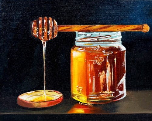 Gold honey drip oil - gold,