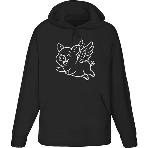 Flying pig adult hoodie - 'flying,