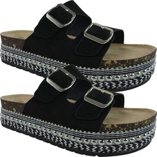 WOMENS LADIES SLIP ONS MID LOW WEDGE FLATFORMS ESPADRILLES SUMMER SANDALS SHOES