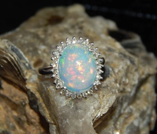 Natural ethiopian opal ring - ethiopian,