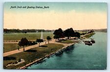 POSTCARD PERTH - NORTH INCH AND BOATING STATION - 1918